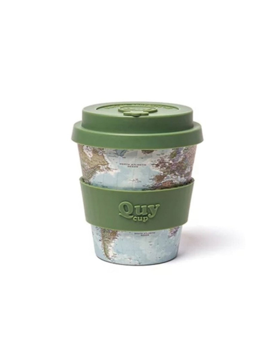 Click Cafe Quy Cup | Bicchiere Cappuccino In Bambu Fantasia Mondo 230 Ml Quy Cup