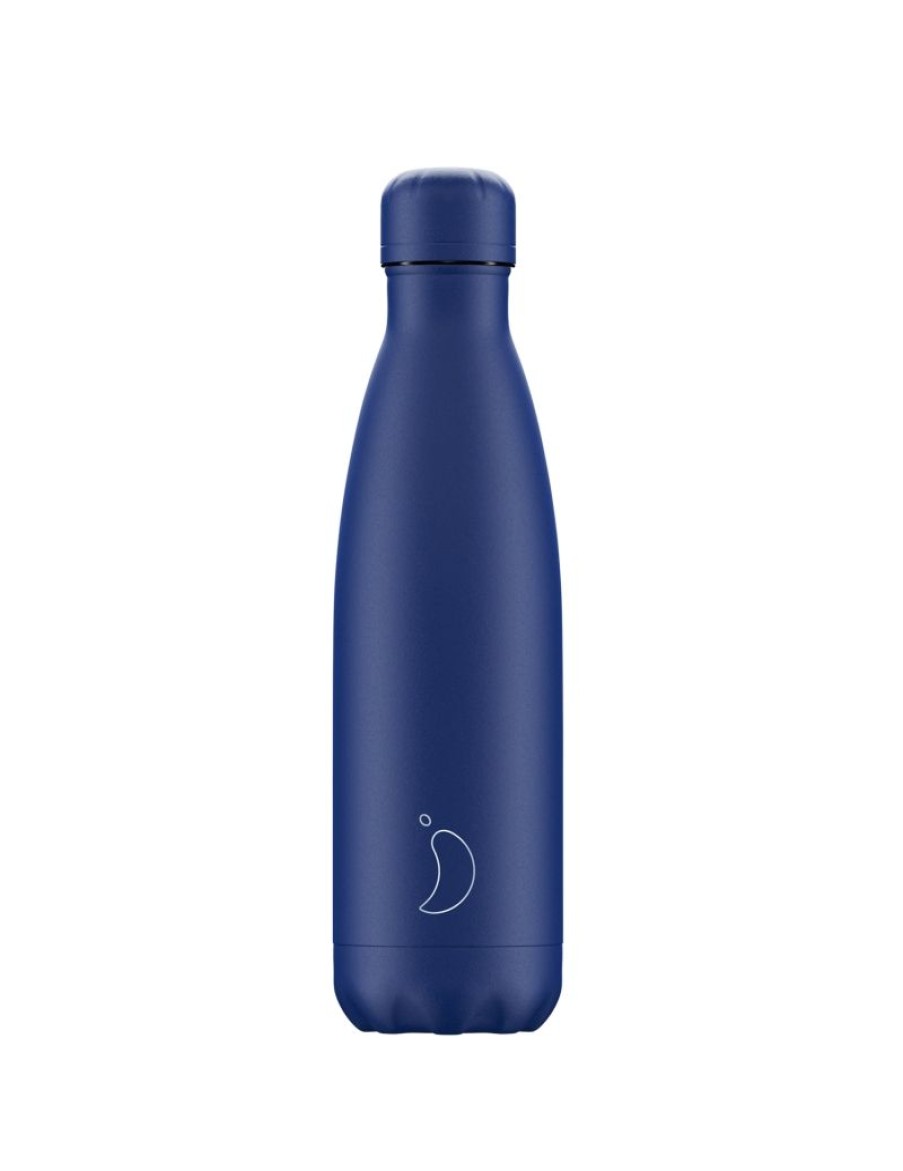 Click Cafe Borracce&Tazze Termiche E Accessori | Chilly'S Bottle Blu Opaco Con Tappo Blu 500 Ml