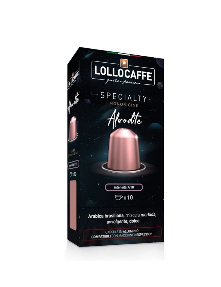 Click Cafe Capsule Compatibili Nespresso | 10 Capsule In Alluminio Lollo Specialty Afrodite Monorigine