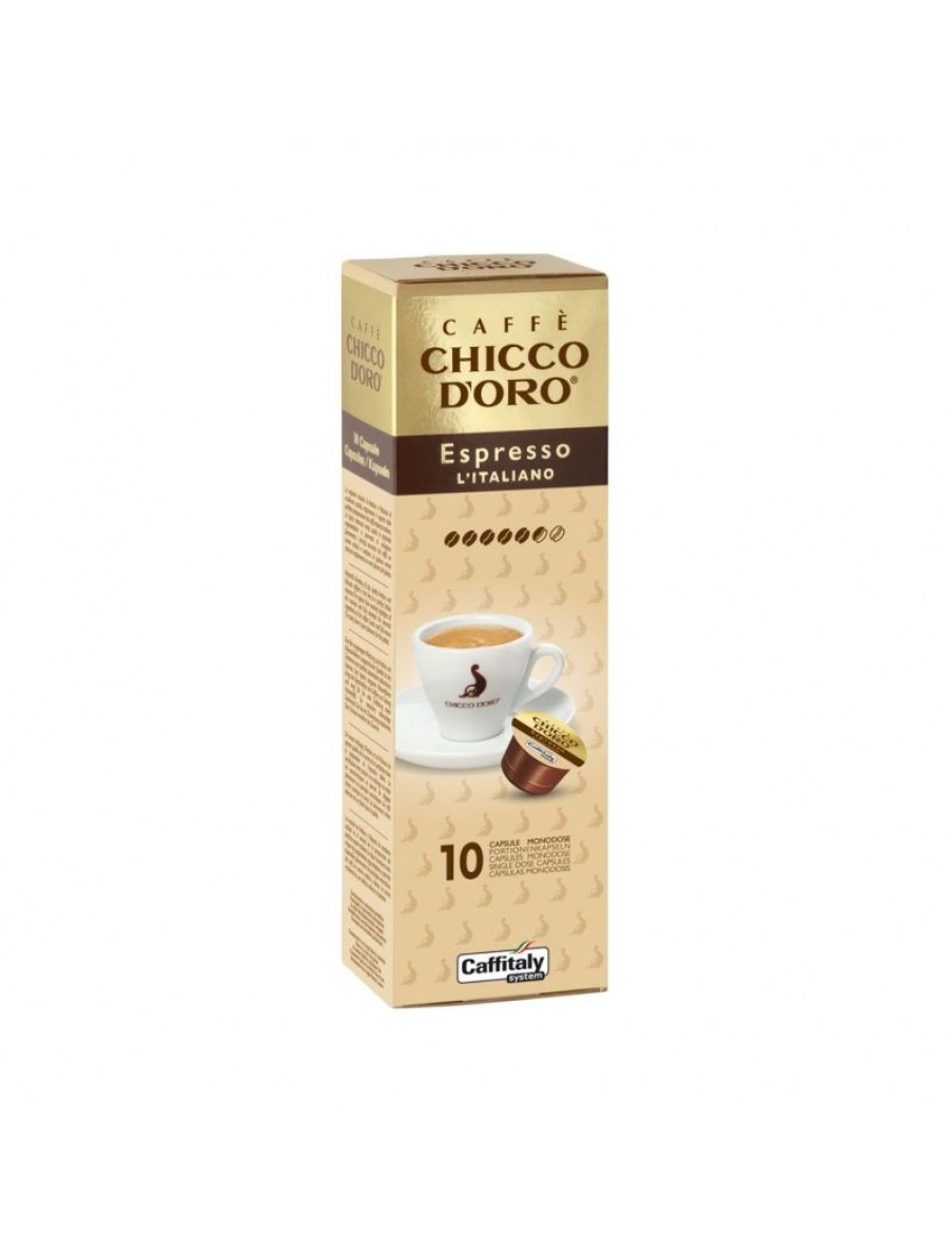 Click Cafe Capsule Caffitaly* Originali | 10 Capsule Espresso Italiano Chicco D'Oro