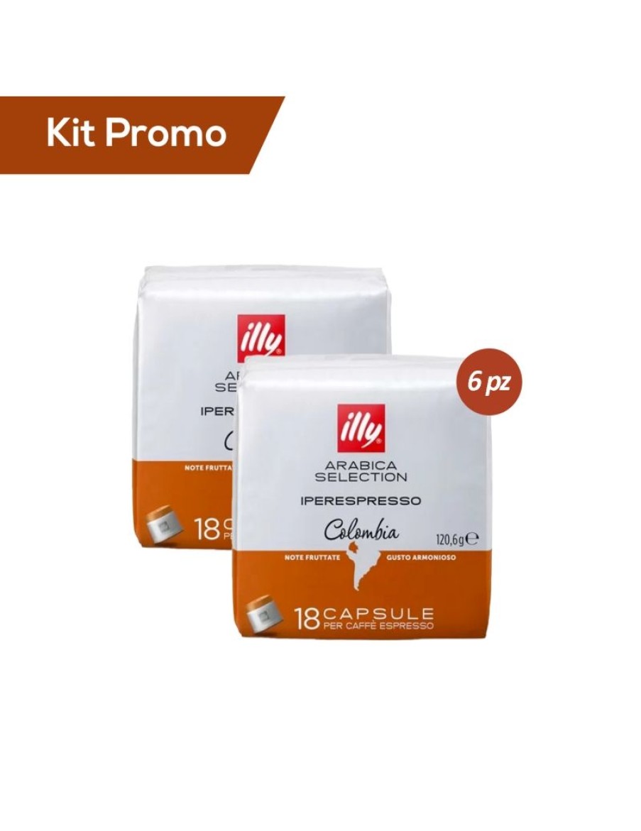 Click Cafe Illy Iperespresso | Kit 6 Pacchi Di Capsule Di Caffe Illy* Iperespresso Monoarabica, Colombia