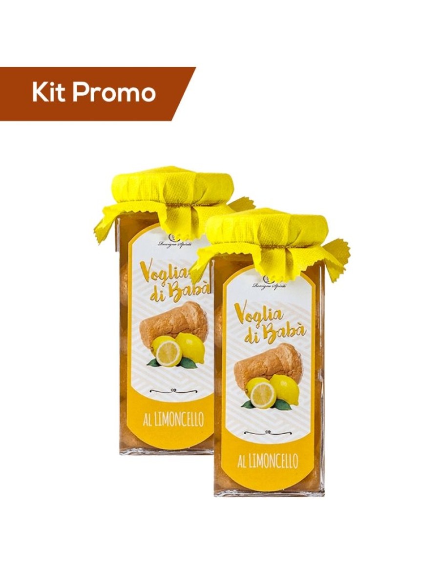 Click Cafe Liquori Artigianali | Kit 2 Vasetti Di Baba Napoletani Imbevuti Nel Limoncello