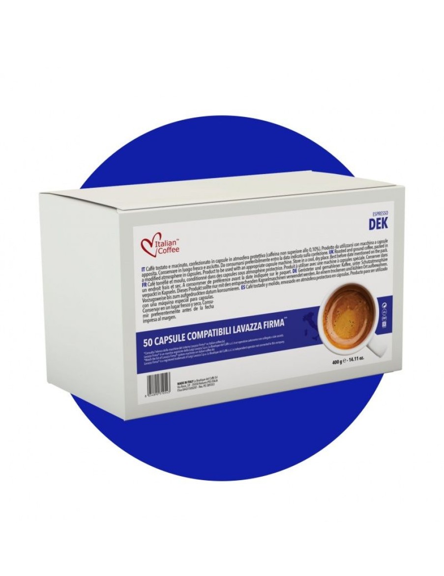 Click Cafe Capsule Compatibili Lavazza Firma | 50 Capsule Compatibili Lavazza Firma Decaffeinato