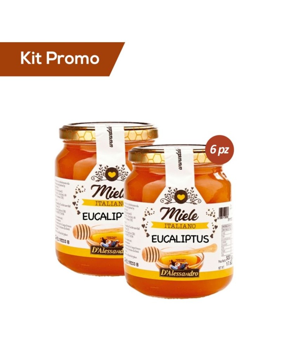 Click Cafe Miele E Marmellata Artigianale E Bio | Kit 6 Vasetti Di Miele Di Eucaliptus