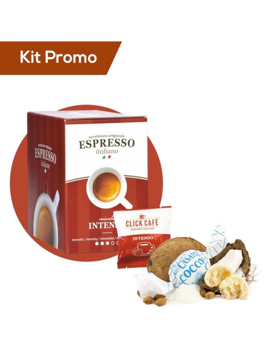 Click Cafe Cialde Caffe | Kit Cialde Di Caffe Intenso Con Amaretti Al Cocco