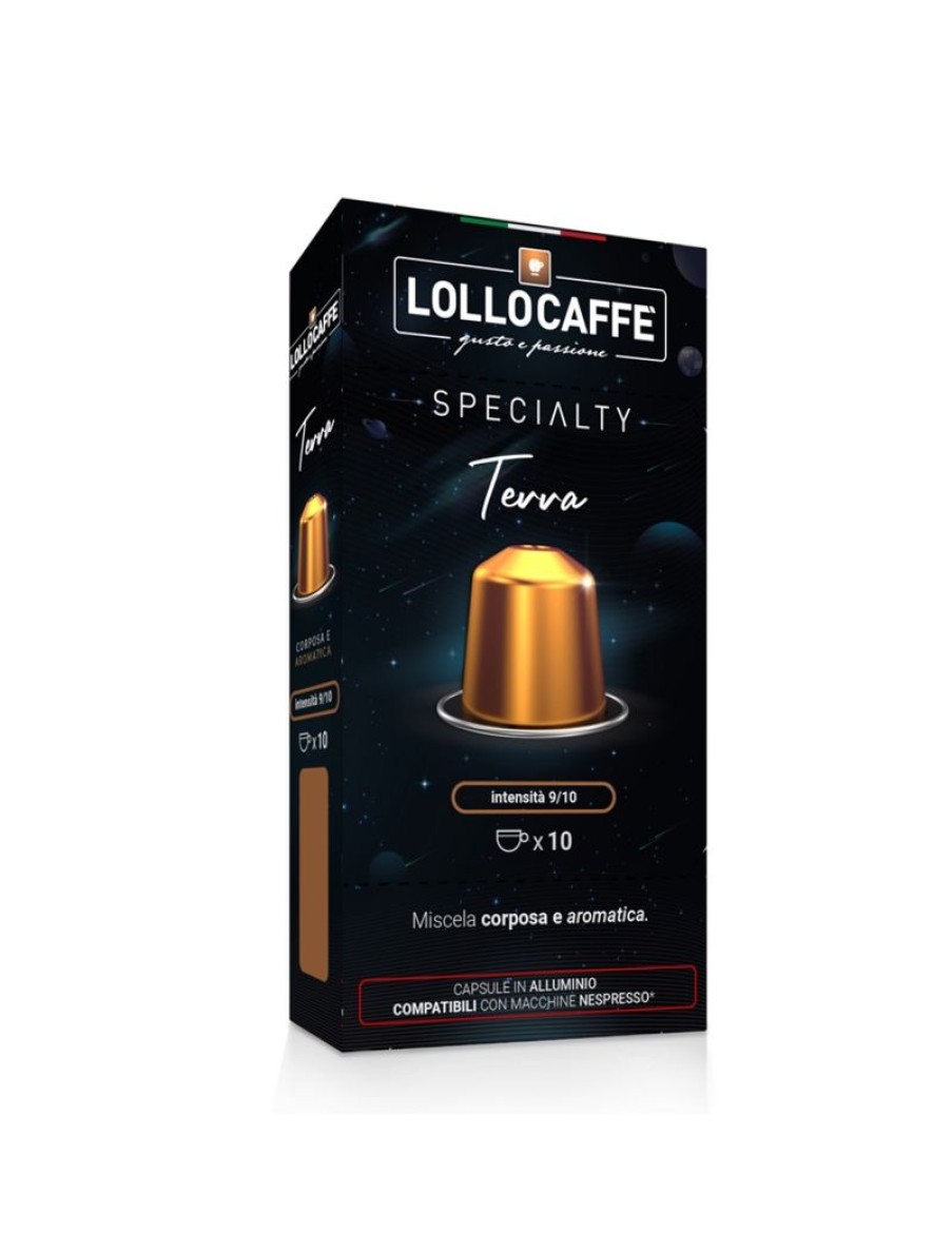 Click Cafe Capsule Compatibili Nespresso | 10 Capsule In Alluminio Lollo Specialty Terra