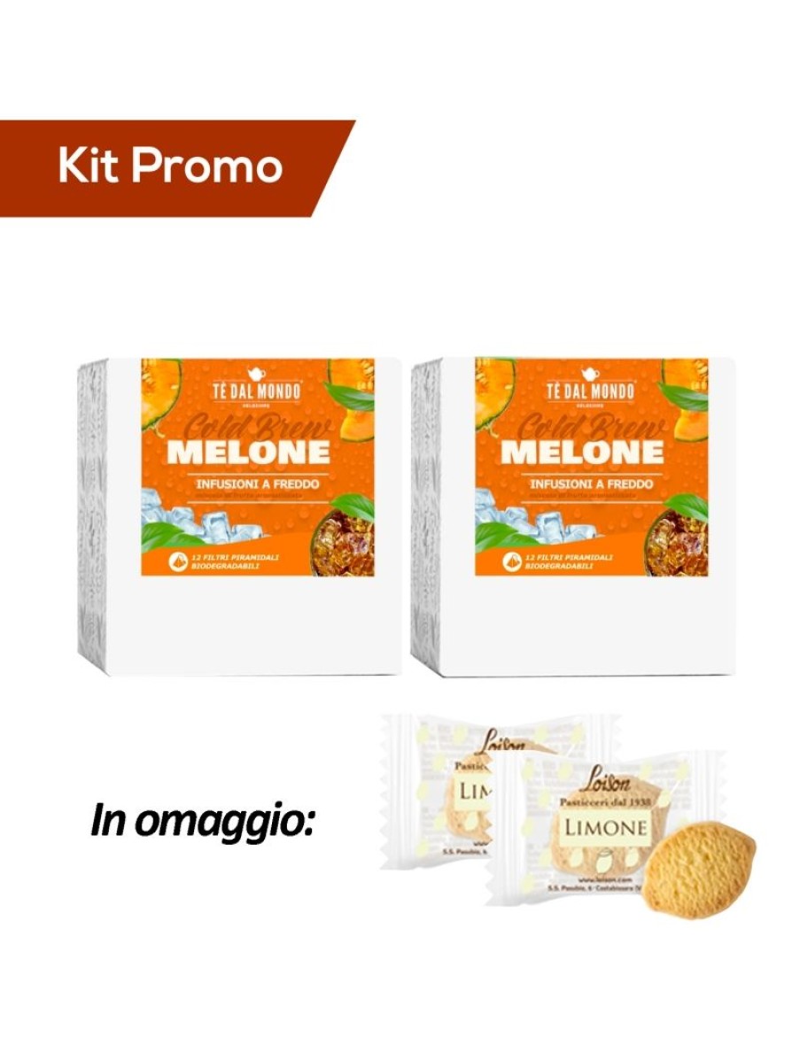 Click Cafe Piramidali Te Dal Mondo | Kit 2 Infusi A Freddo Al Melone Con Omaggio Loison