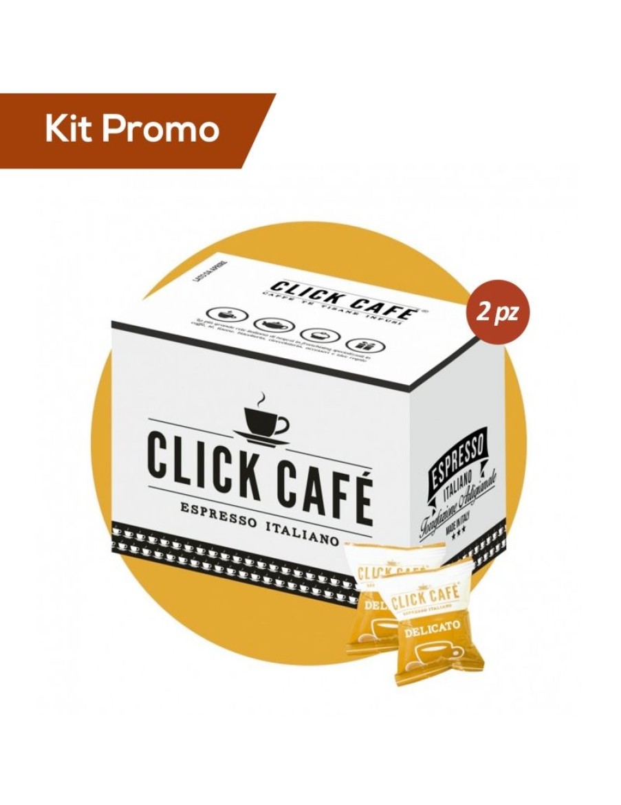 Click Cafe Capsule Compatibili Espresso Point | Box 200 Capsule Miscela Delicato, Compatibili Espresso Point