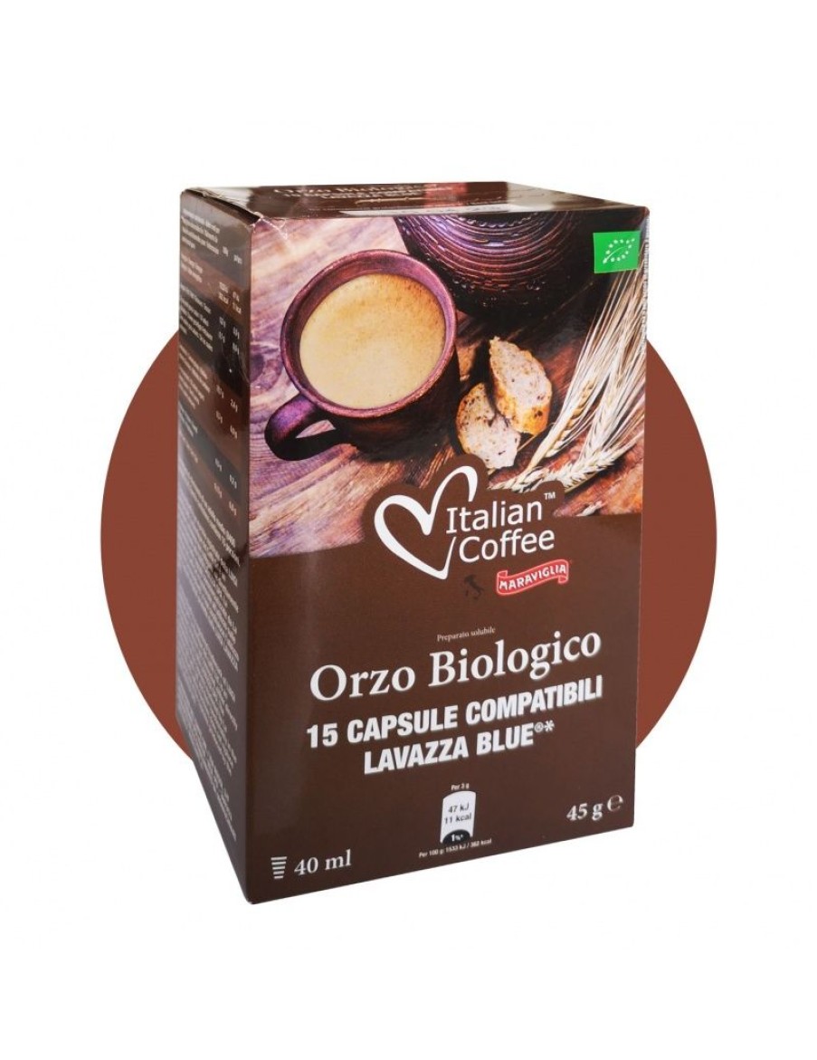 Click Cafe Capsule Compatibili Lavazza* Blue | 15 Capsule Orzo Bio Compatibili Lavazza Blue