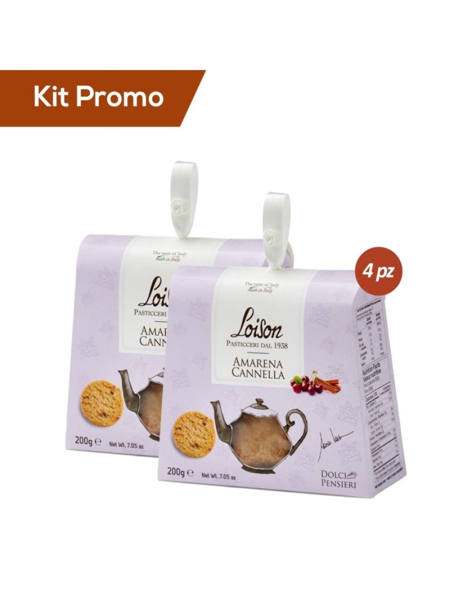 Click Cafe Biscotti Artigianali | Box 4 Astucci Biscotti Da Te Amarena E Cannella Loison