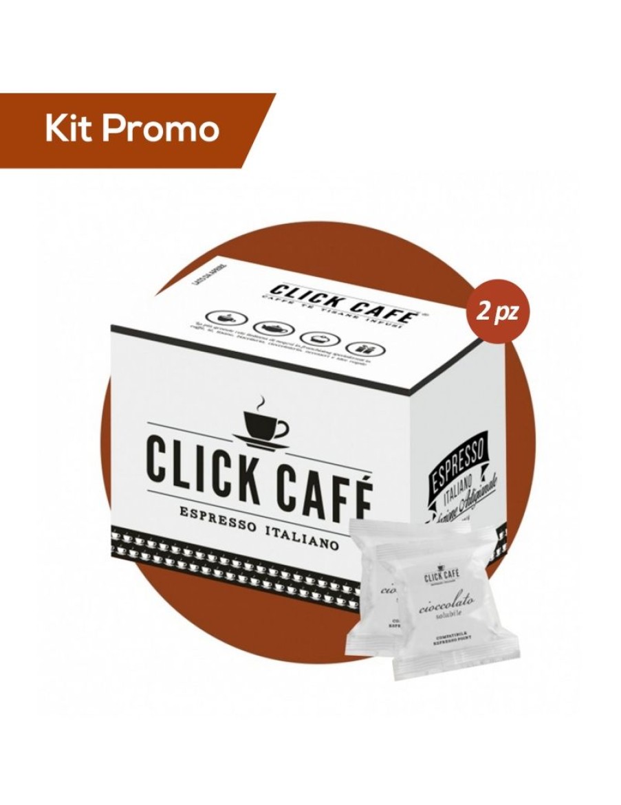 Click Cafe Capsule Compatibili Espresso Point | Box 100 Capsule Miscela Essse Cioccolato, Compatibili Espresso Point