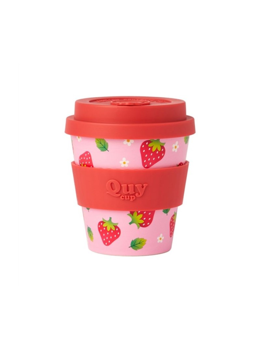 Click Cafe Quy Cup | Tazza Da Cappuccino Quy Cupfragole - R Pet - 230 Ml