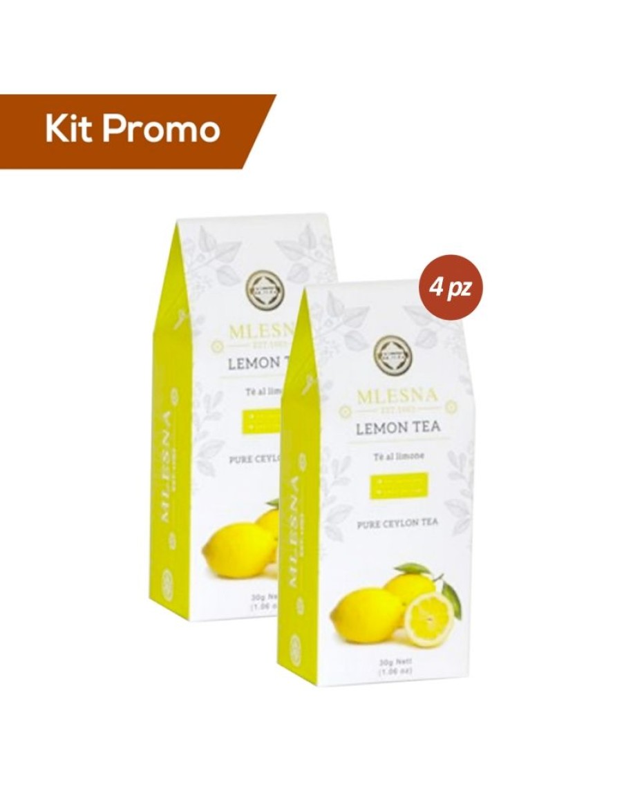 Click Cafe Te E Tisane Regina Di Fiori E Mlesna | Box 4 Confezioni Te Al Limone Mlesna