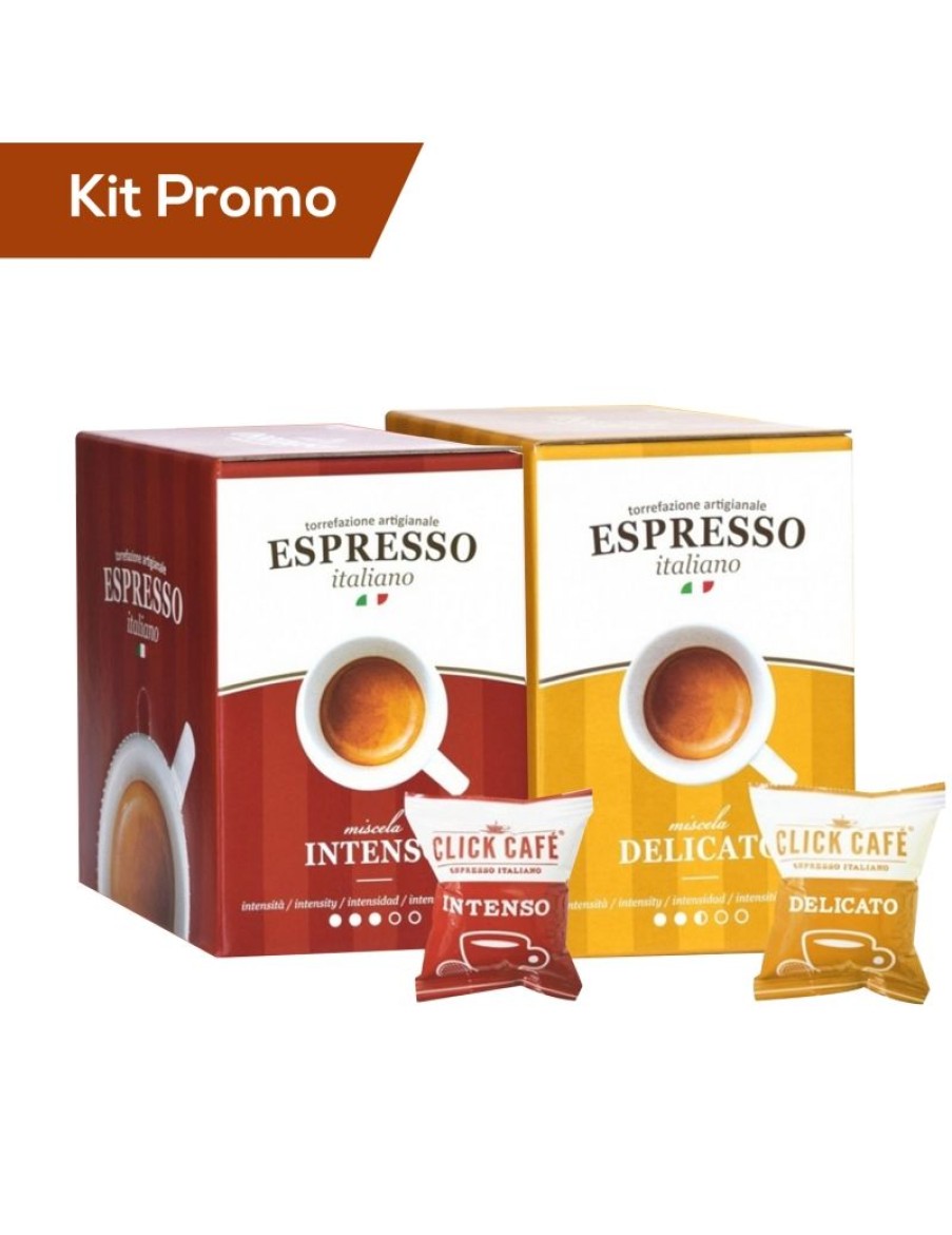 Click Cafe Capsule Compatibili Nespresso | Box 60 Capsule Nespresso Miscela Intenso E Delicato