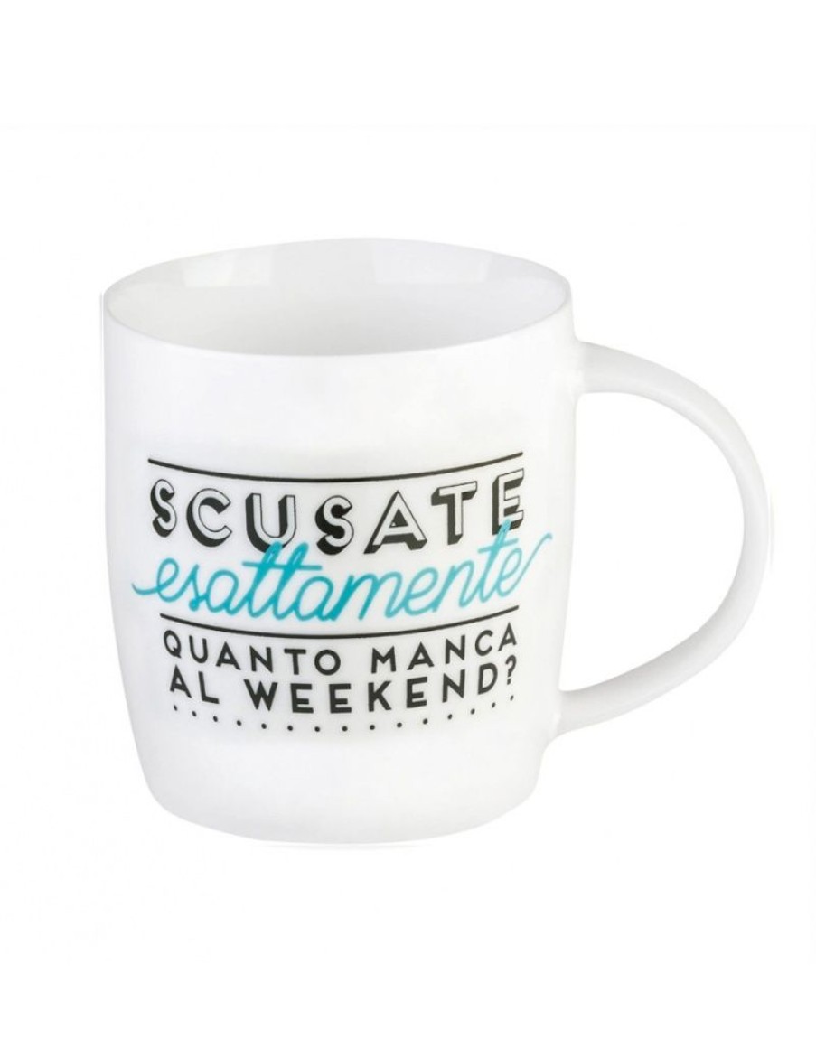 Click Cafe Tazzine Da Caffe E Tazze Mug | Mug Buongiorno Quanto Mancaal Weekend 350Ml Bon China