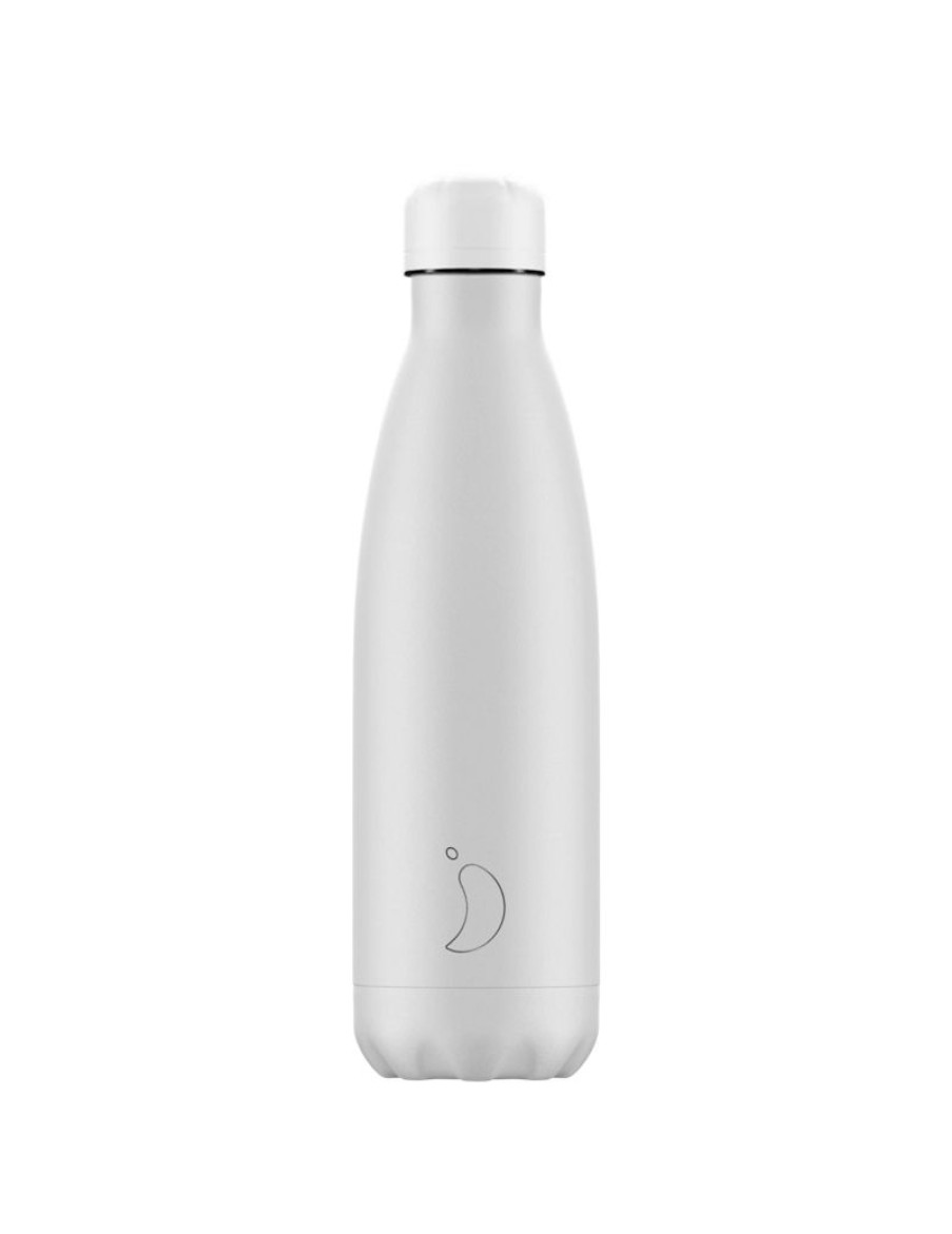 Click Cafe Borracce&Tazze Termiche E Accessori | Chilly'S Bottle Bianca Con Tappo Bianco 500 Ml