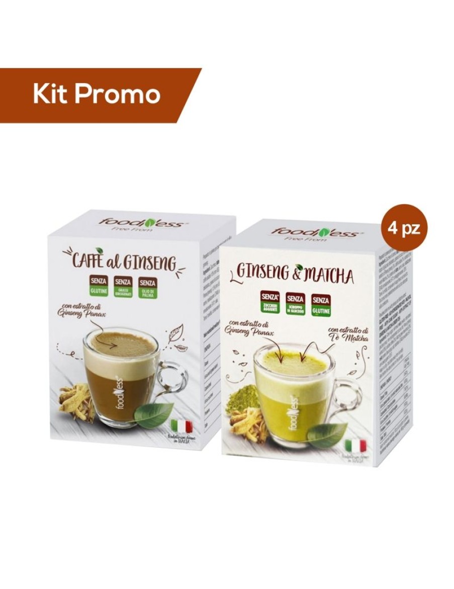 Click Cafe Caffe In Grani Macinato E Solubile | Box 4 Confezioni Caffe Al Ginseng Matcha E Caffe Al Ginseng Solubile Foodness