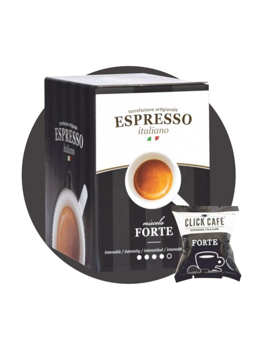 Click Cafe Capsule Compatibili Nespresso | 30 Capsule Nespresso Miscela Forte