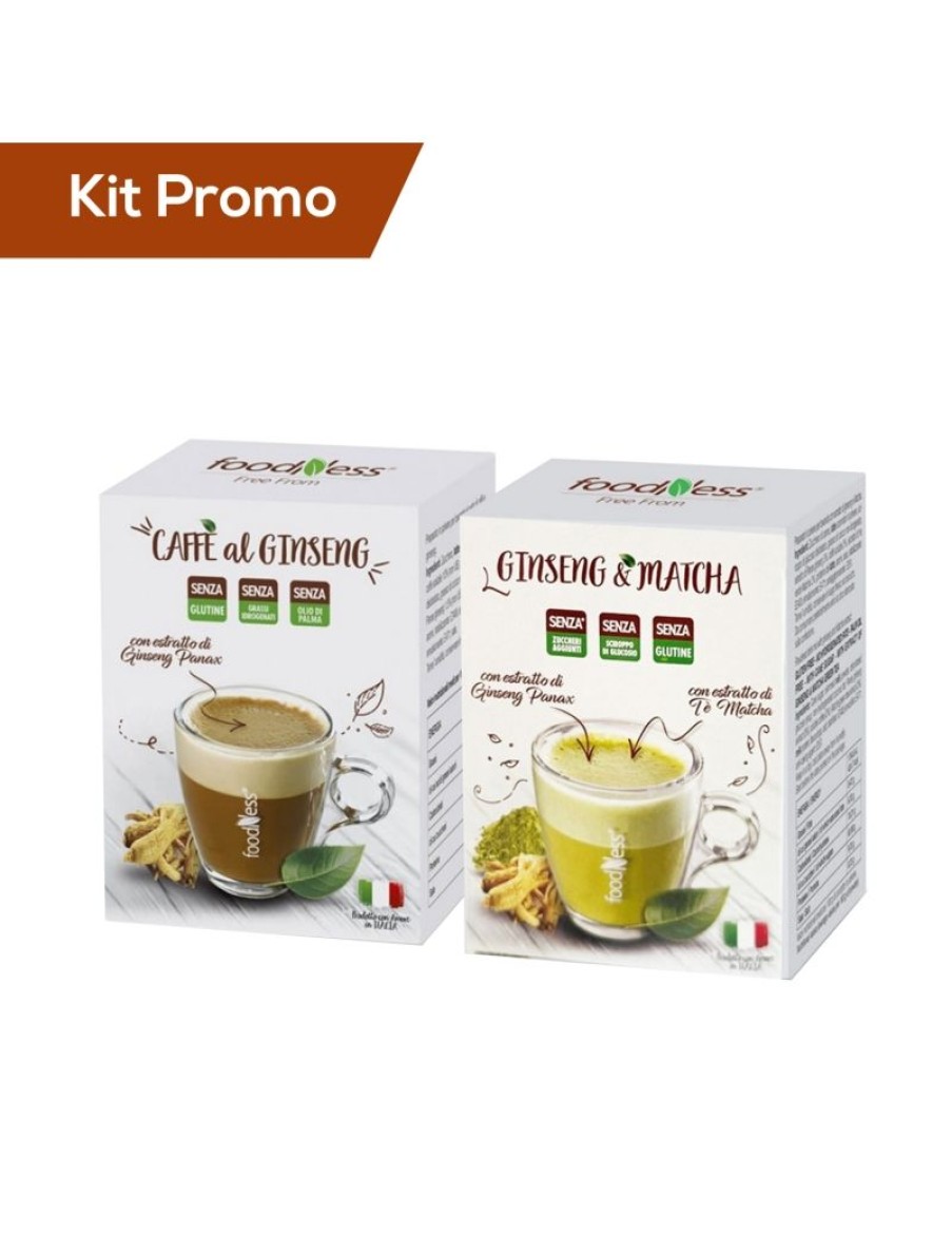 Click Cafe Caffe In Grani Macinato E Solubile | Box 2 Confezioni Caffe Al Ginseng Matcha E Caffe Al Ginseng Solubile Foodness