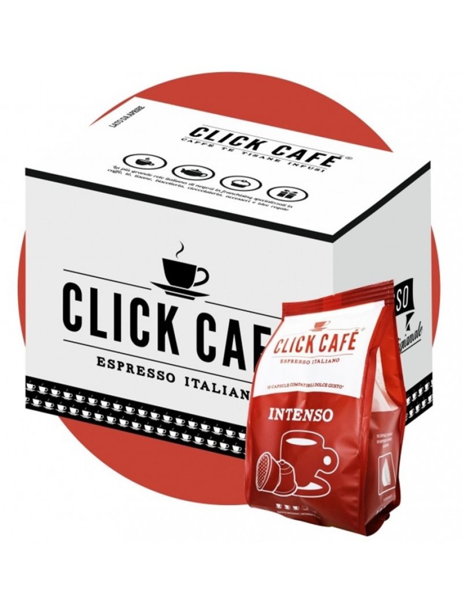 Click Cafe Capsule Compatibili Dolce Gusto | 100 Capsule Intenso Dolce Gusto Click Cafe (10X10)