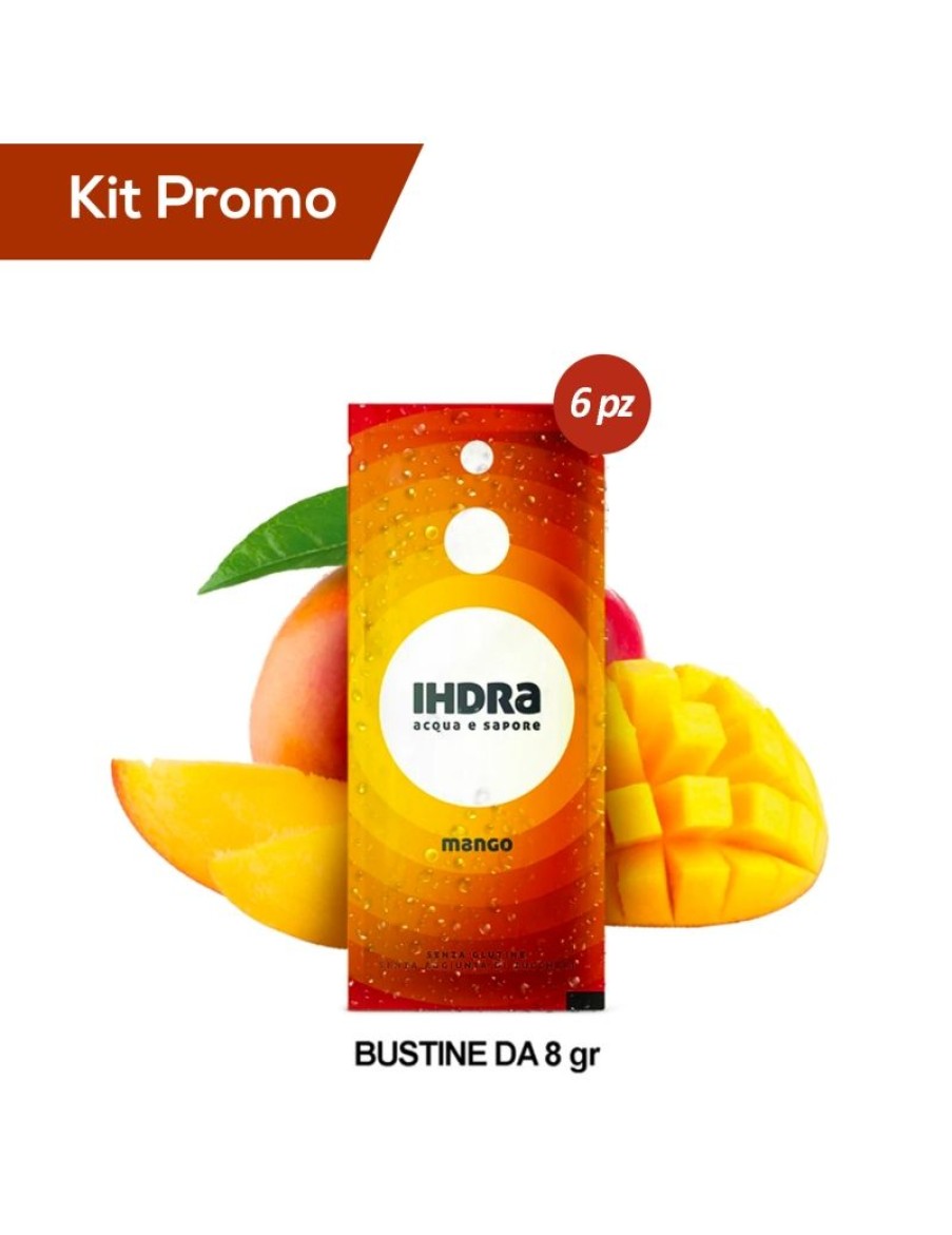 Click Cafe Bevande Energetiche | Box 6 Astucci Di Insaporitori D'Acqua Gusto Mango 8 Gr