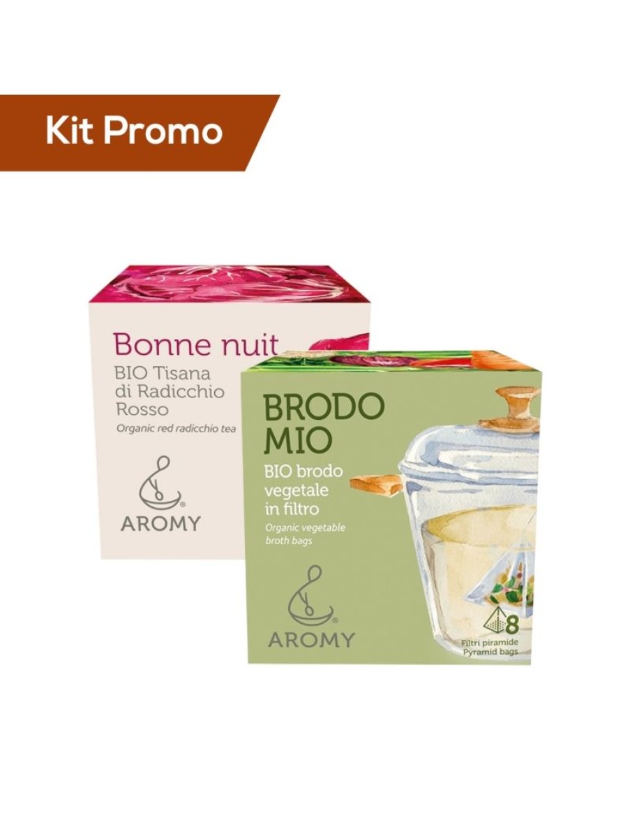 Click Cafe Tisane Biologiche | Box 2 Astucci Brodo Vegetale Con Tisana Al Radicchio Rosso