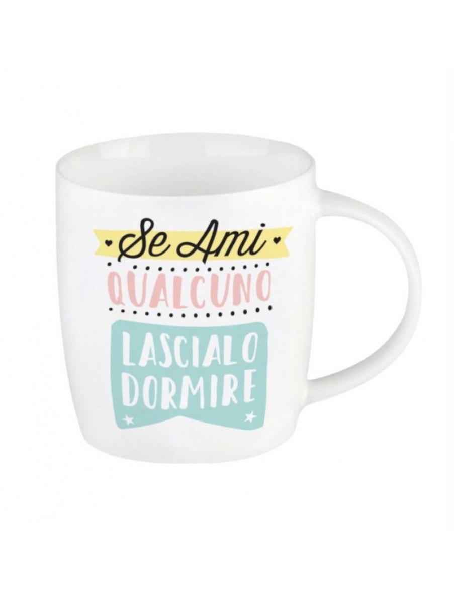 Click Cafe Tazzine Da Caffe E Tazze Mug | Mug Buongiorno Se Ami Qualcuno Lascialo Dormire 350Ml Bon China