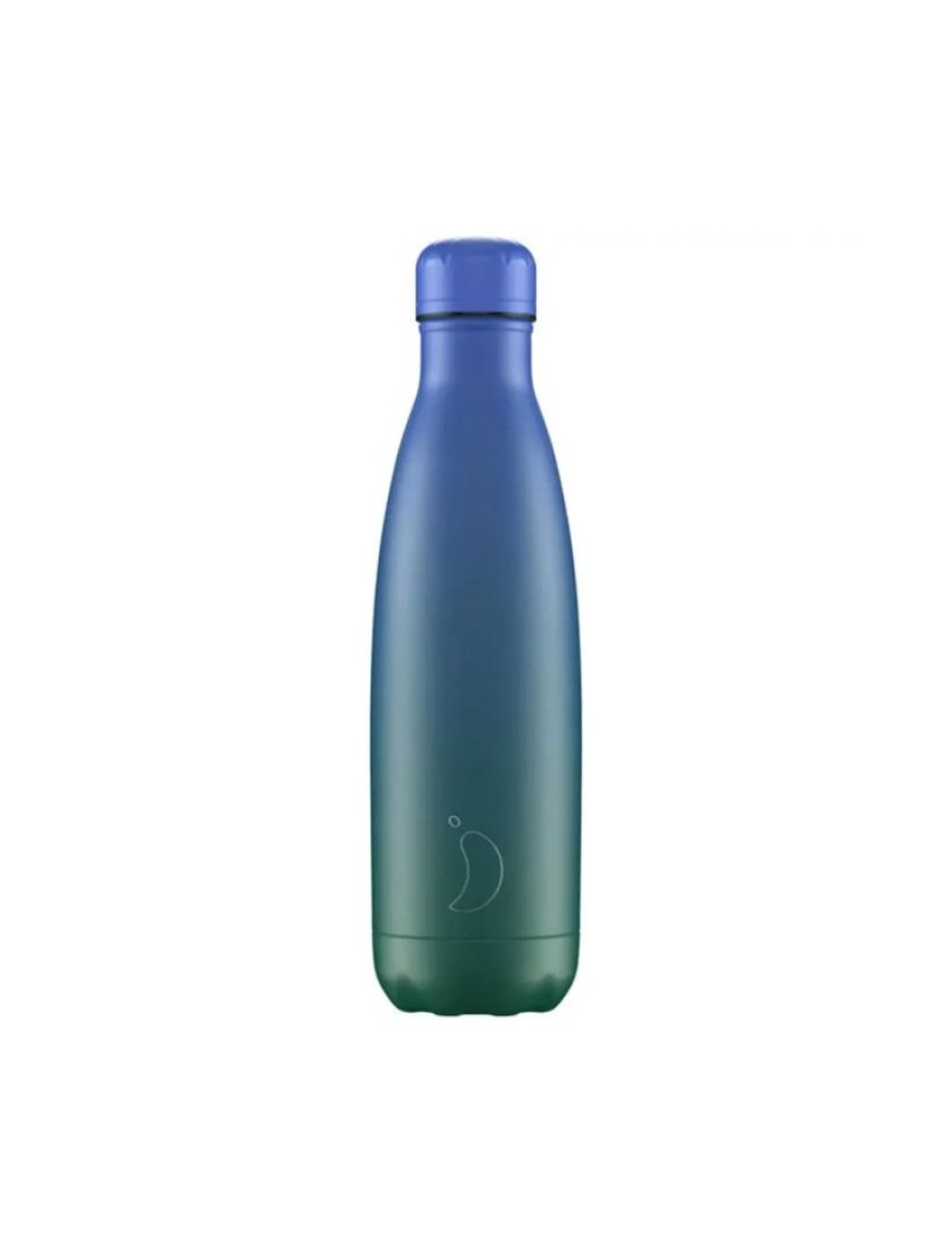 Click Cafe Borracce&Tazze Termiche E Accessori | Chilly'S Bottle 500 Ml Gradient Green-Blue