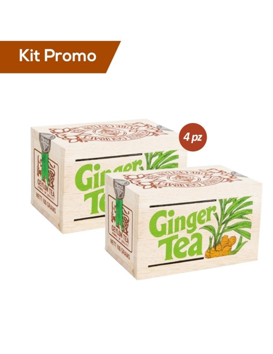 Click Cafe Te E Tisane Regina Di Fiori E Mlesna | Box 4 Scatoline Te Aromatizzato Allo Zenzero