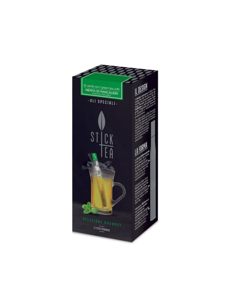 Click Cafe Stick Tea Selezione Gourmet | Stick Tea Box 12 Stick Te Verde Alla Menta