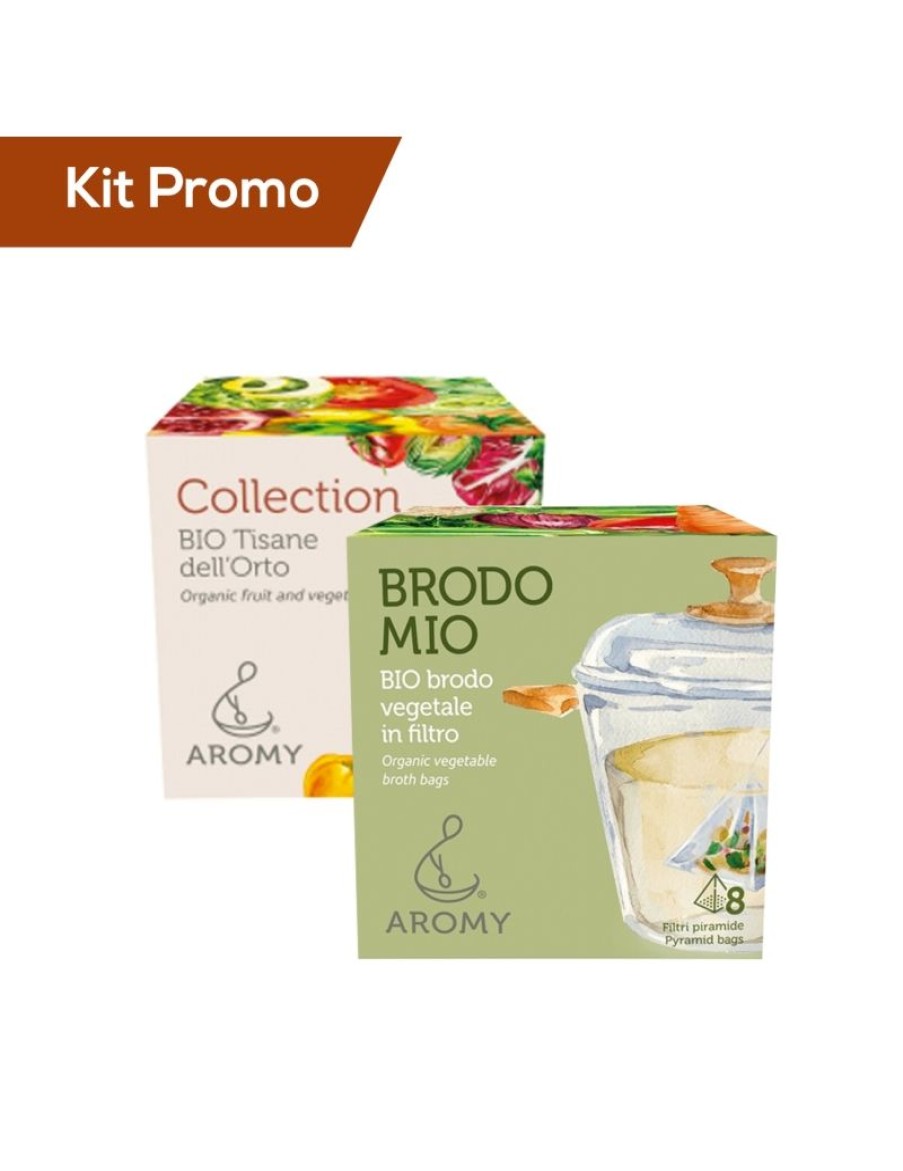 Click Cafe Tisane Biologiche | Box 2 Astucci Brodo Vegetale Con Mix Di Tisane Dell'Orto