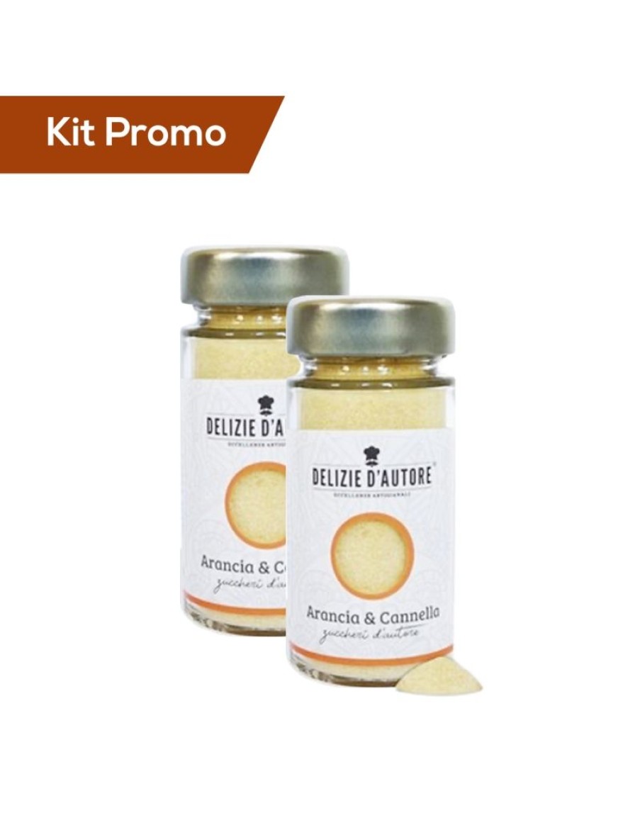 Click Cafe Zuccheri Aromatizzati E Dolcificanti | Kit 2 Vasetti Di Zucchero Aromatizzato Arancia E Cannella 90 Gr