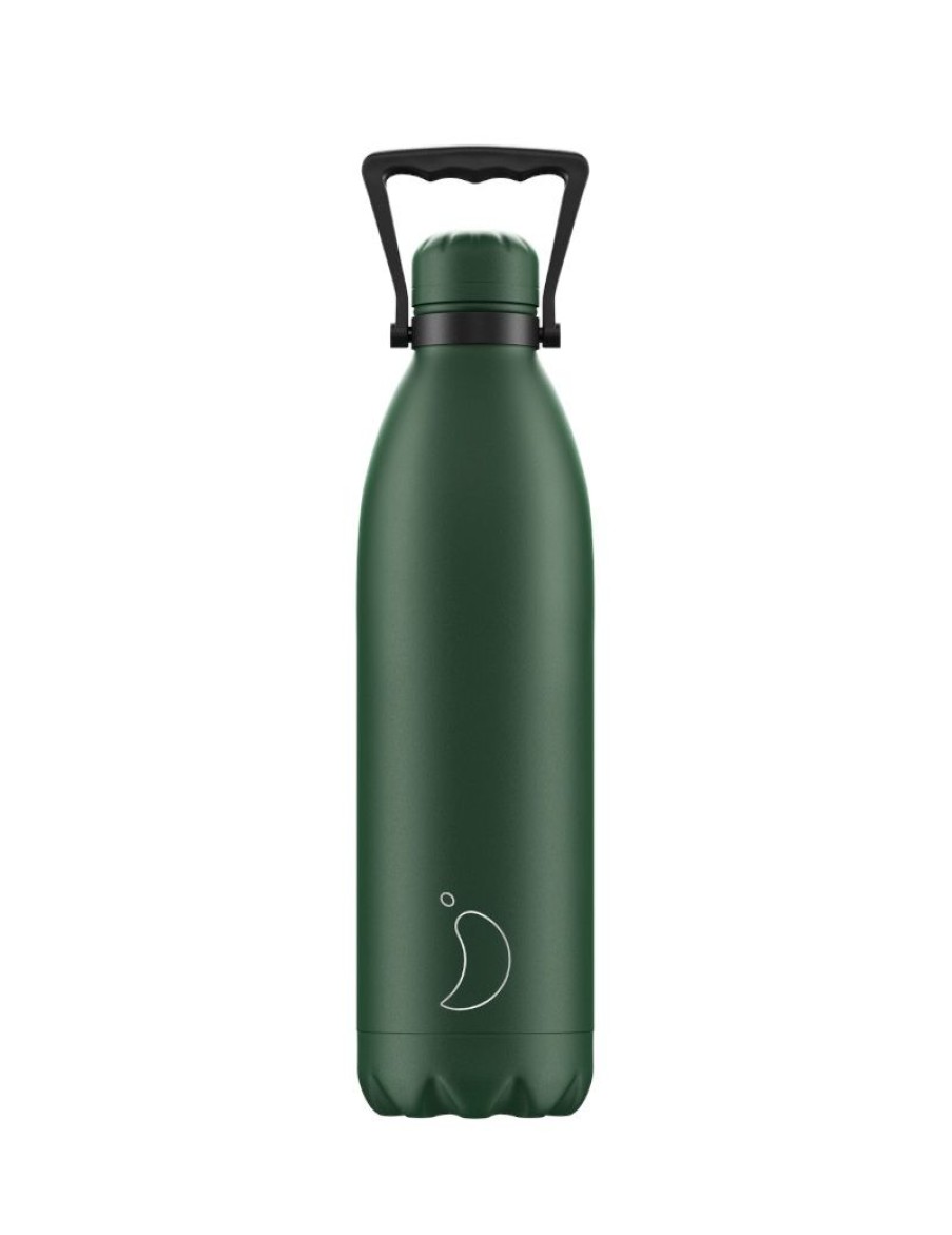 Click Cafe Borracce&Tazze Termiche E Accessori | Chilly'S Bottle Bottiglia Verde Opaco 1.8L