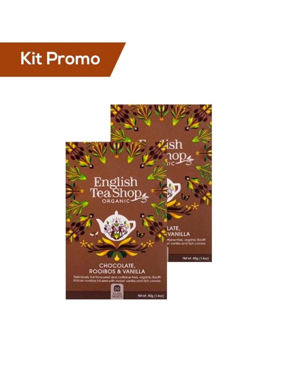 Click Cafe Te E Tisane English Tea Shop | Kit 2 Astucci English Tea Shop Te Rooibos Cioccolato & Vaniglia Bio