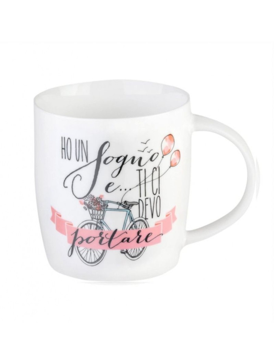 Click Cafe Tazzine Da Caffe E Tazze Mug | Mug Buongiorno Ho Un Sogno E Ti Ci Devo Portare 350Ml Bon China