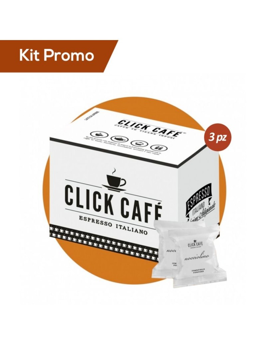 Click Cafe Capsule Compatibili Fior Fiore* Lui Martello | Box 150 Capsule Nocciolino Solubile Compatibile Fiore