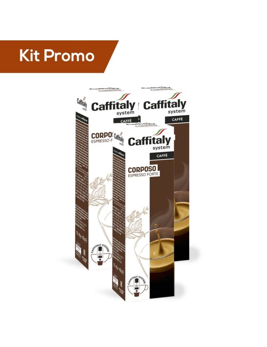 Click Cafe Capsule Caffitaly* Originali | Box 30 Capsule Ecaffe Corposo Espresso Forte Caffitaly