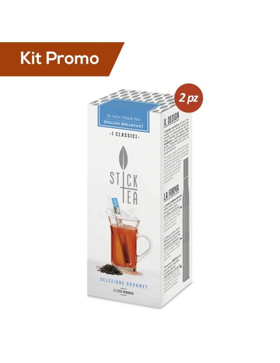 Click Cafe Stick Tea Selezione Gourmet | Box 2 Astucci Sticktea Te English Breakfast