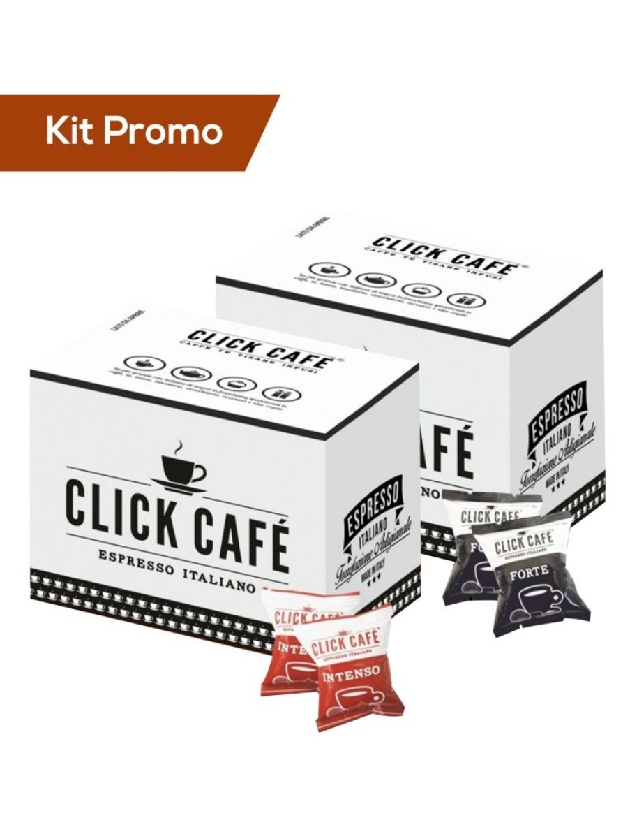 Click Cafe Capsule Compatibili Nespresso | Box 200 Capsule Nespresso Miscela Intenso E Forte