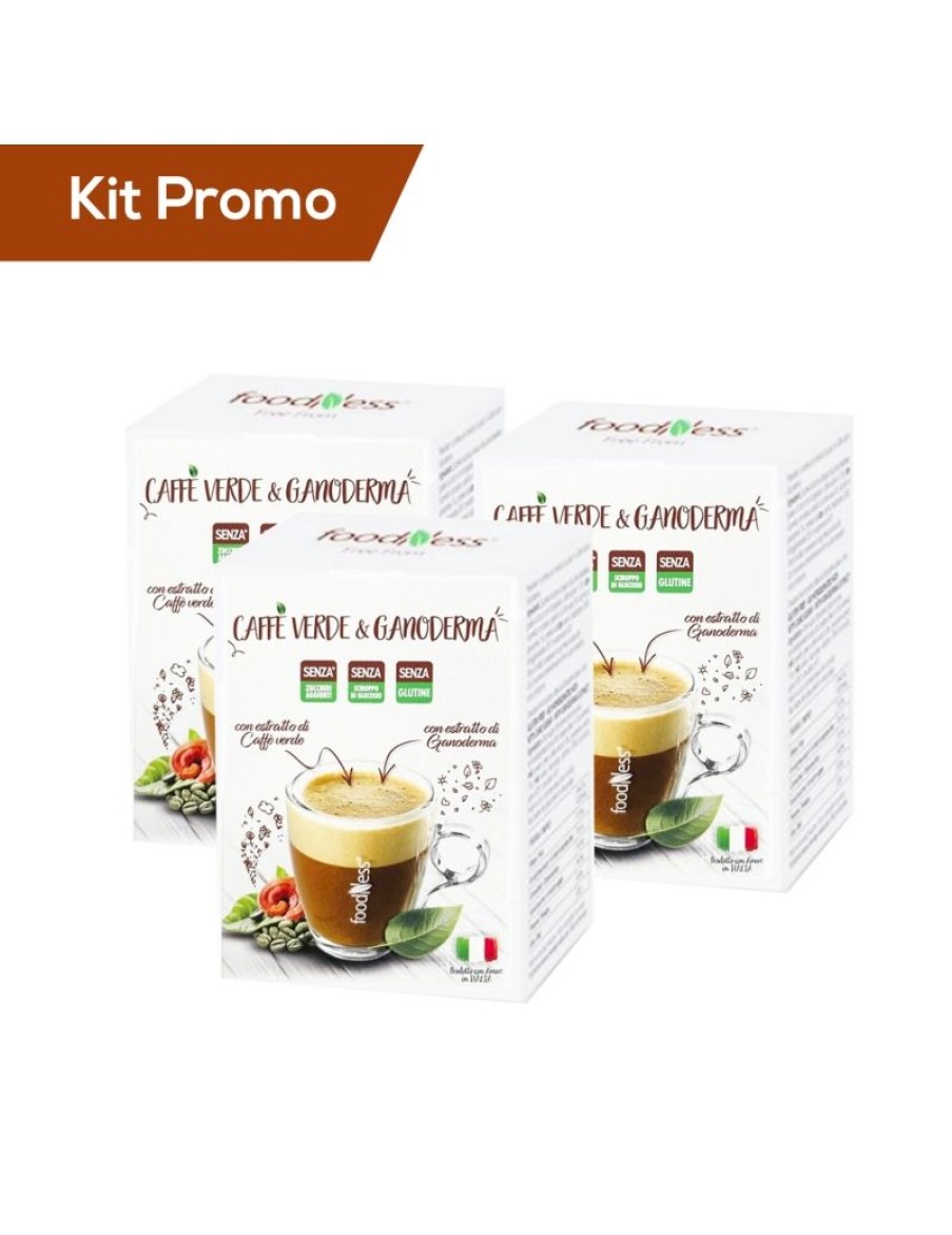 Click Cafe Caffe In Grani Macinato E Solubile | Box 3 Confezioni Caffe Verdee Ganoderma Solubile Foodness