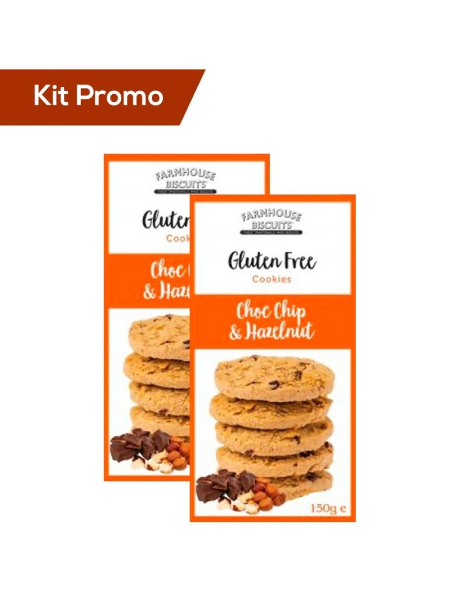 Click Cafe Biscotti Artigianali | Box 2 Astucci Biscotti Inglesi Senza Glutine Cioccolato E Nocciole