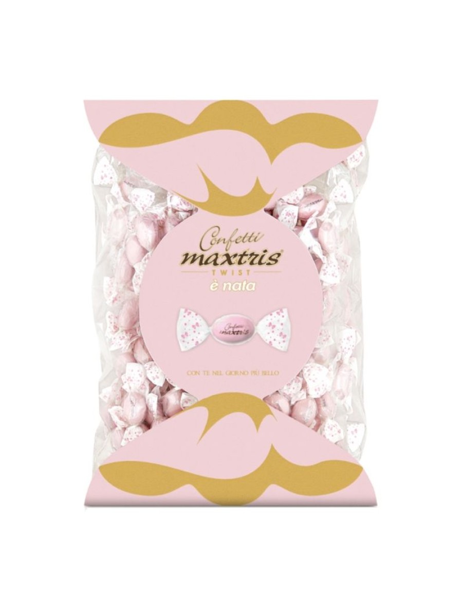 Click Cafe Confetti Maxtris | Confetti Busta "Twist Maxtris" Rosa 1 Kg Gluten Free