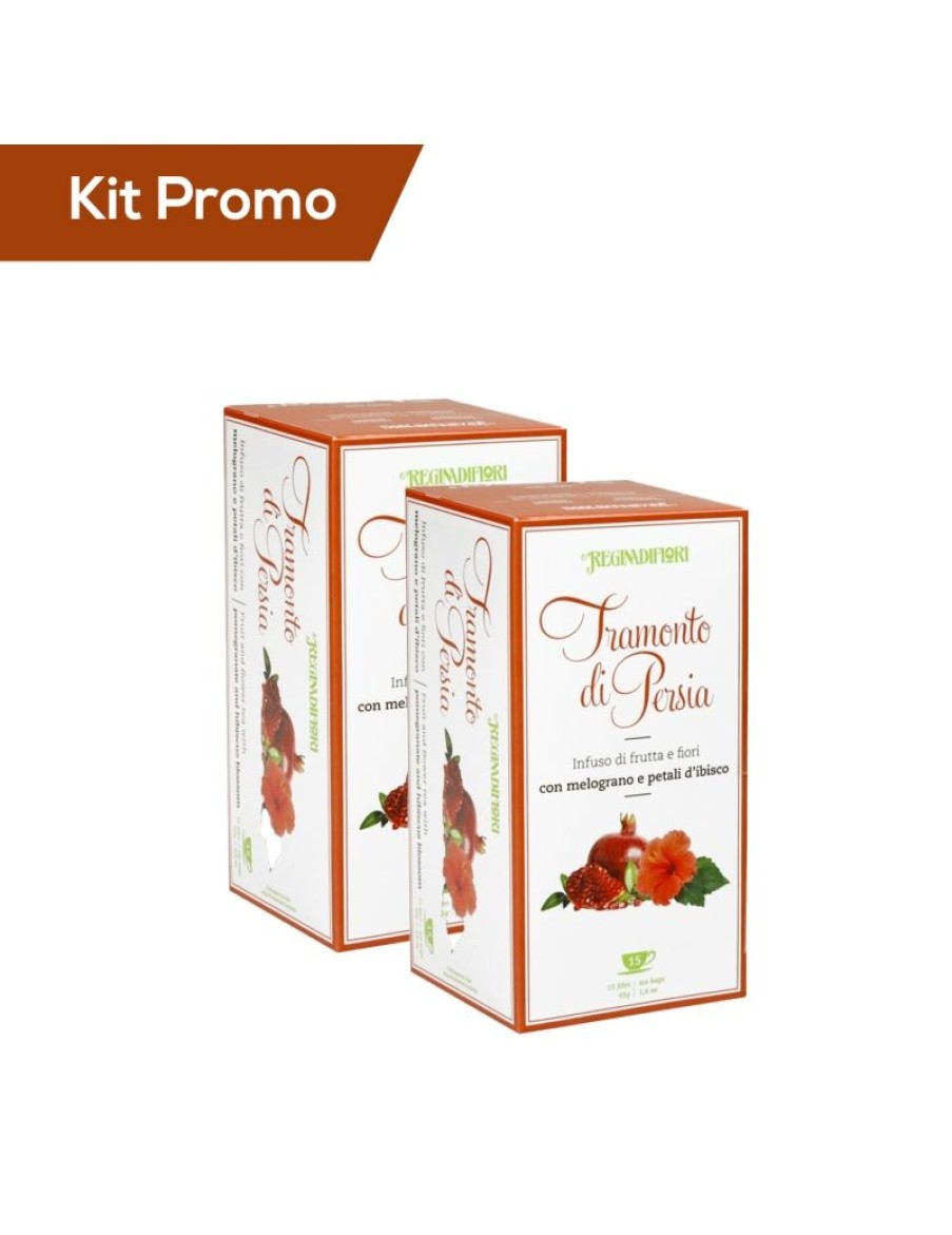 Click Cafe Te E Tisane Regina Di Fiori E Mlesna | Kit 2 Box Infuso Melograno E Petali D'Ibisco, Regina Di Fiori