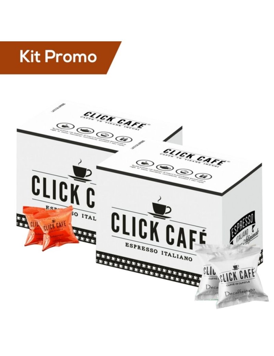 Click Cafe Capsule Compatibili Lavazza* Blue | Box 150 Capsule Miscela Intenso E Decaffeinato, Compatibile Lavazza Blue