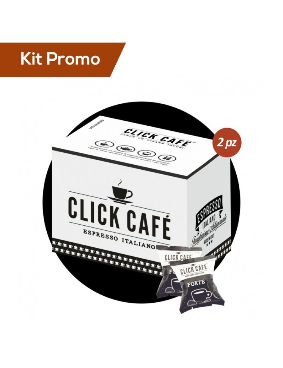 Click Cafe Capsule Compatibili Espresso Point | Box 200 Capsule Miscela Forte, Compatibili Espresso Point