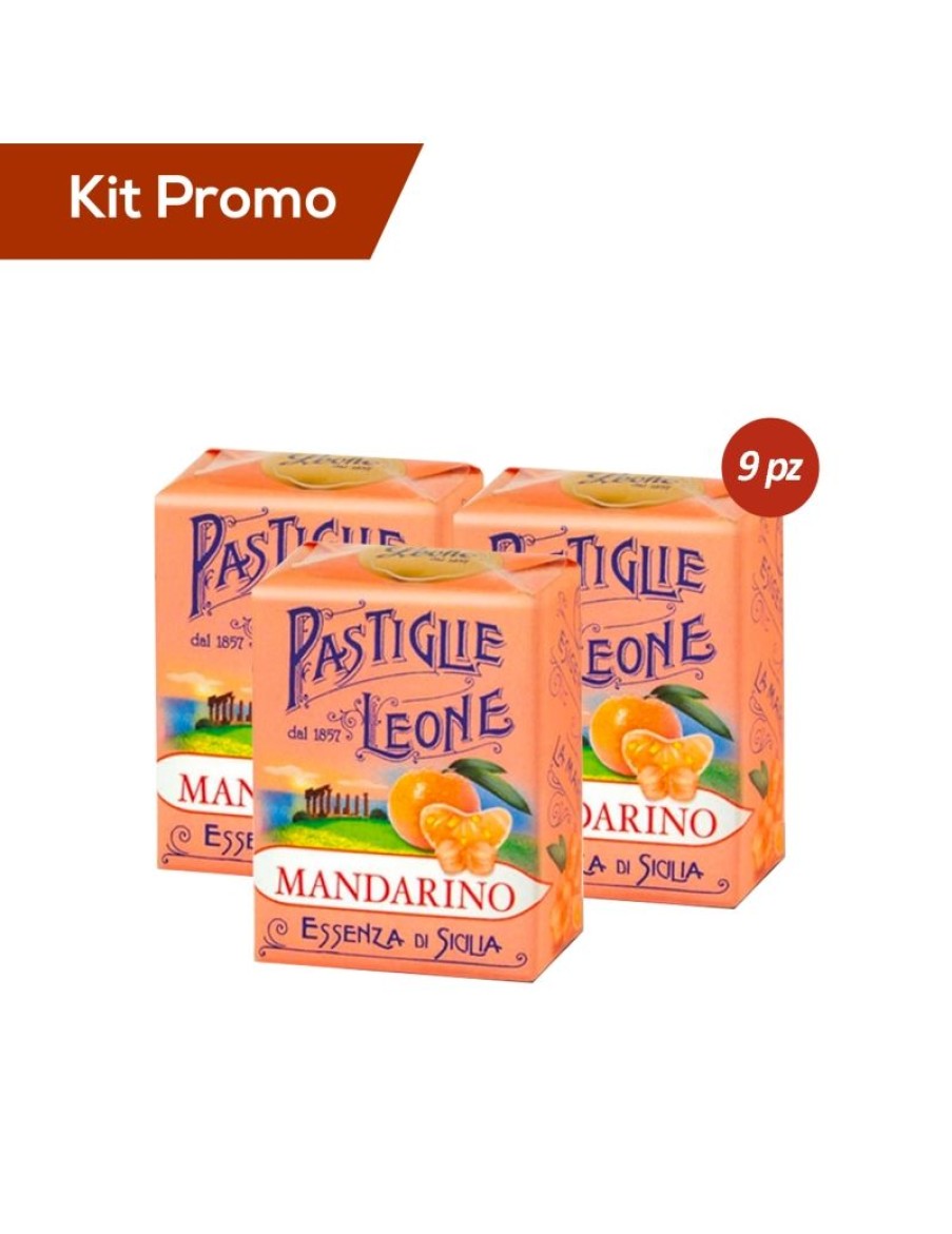 Click Cafe Caramelle Mentine E Liquirizie | Box 9 Scatoline Pastiglie Leone Al Mandarino