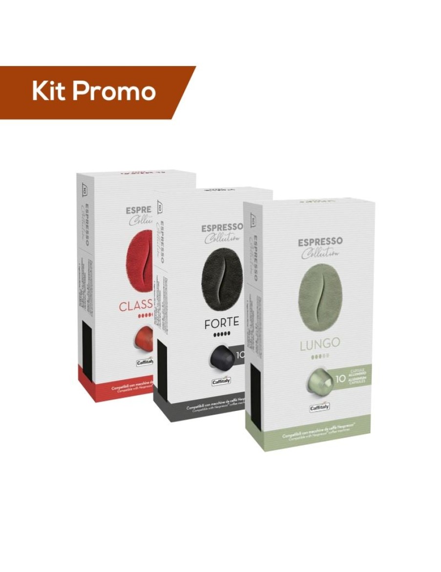 Click Cafe Capsule Compatibili Nespresso | Box Espresso Collection - Caffitaly, Compatibili Nespresso Forte, Lungo, Classico