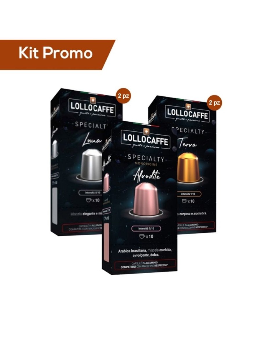 Click Cafe Capsule Compatibili Nespresso | Box 50 Capsule Miste In Alluminio, Lollo Specialty