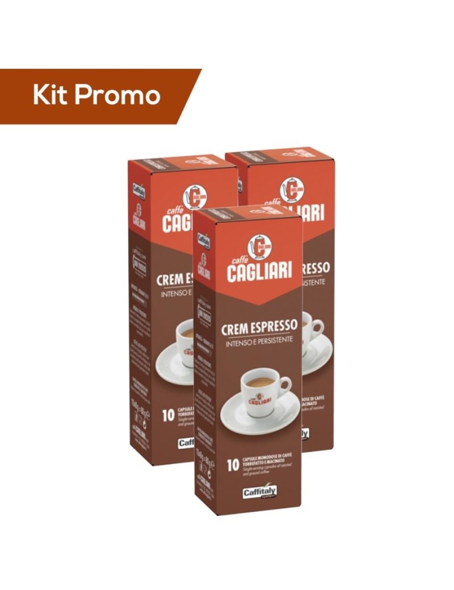 Click Cafe Capsule Caffitaly* Originali | Box 30 Capsule Crem Espresso Cagliari Caffitaly