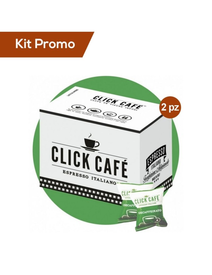 Click Cafe Capsule Compatibili Nespresso | Box 200 Capsule Nespresso Miscela Decaffeinato